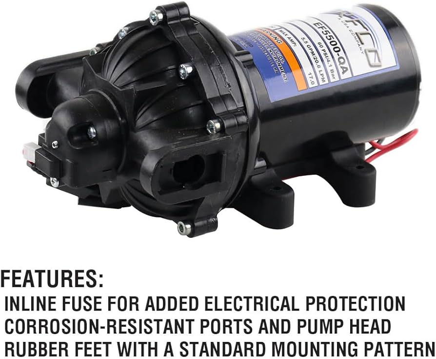 Amazon.com: Everflo 12V On-Demand Diaphragm Sprayer Pump - 5.5GPM